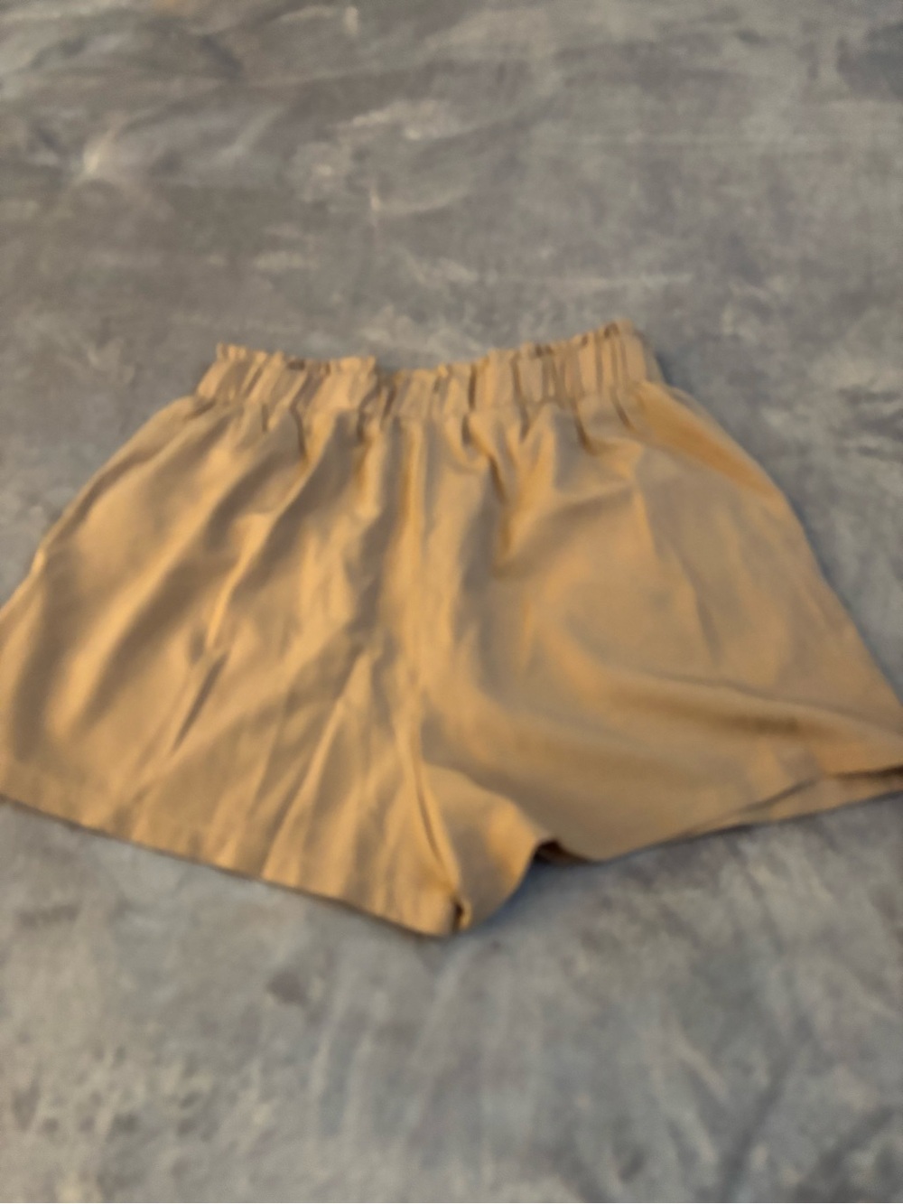 Women’s Elastic Waist Tan Shorts